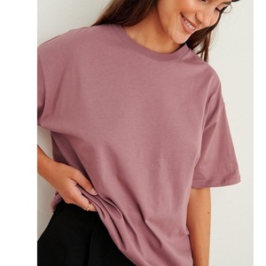 Camiseta de manga corta de verano de buena calidad para mujer, camiseta de gran tamaño con estampado de algodón 100% personalizado para mujer de BD - Product Image 4