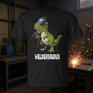 Maglietta promozionale per saldatori T-Rex Weldersaurus Dino Sl Worker Dinosaurs - Product Image 3