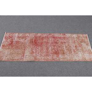 พรมตุรกีขนาด 1.5x4 ฟุต พรมวินเทจ ลายต้นไม้และพืชสีแดง พรมขนสัตว์ - Product Image 3