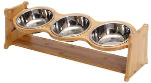 Nouvel arrivage Bol d'alimentation en bois fait à la main pour chien et chat Mangeoire en bois personnalisée pour chat et chien Bol décoratif extérieur intérieur en bois pour animaux de compagnie - Product Image 3