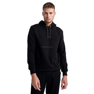 Sweat-shirt à capuche en coton 100% pour homme, motif uni, broderie, teinture unie, impression personnalisée, polaire thermique pour l'hiver - Product Image 4