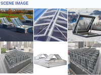 Fenêtre de ventilation de toit électrique personnalisée pour l'évacuation des fumées d'incendie, idéale pour les bâtiments industriels