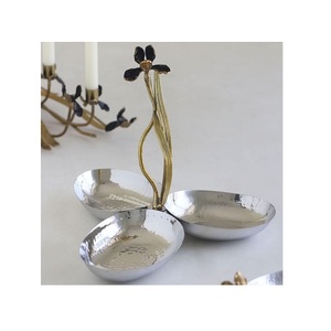 Serveur de noix en acier inoxydable et laiton Bol de service aux dattes au chocolat de qualité supérieure pour mariage et hôtel - Product Image 3