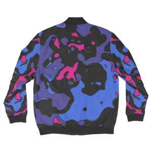 แจ็คเก็ตบอมเบอร์ผ้าโพลีเอสเตอร์ผสมคอตตอนกันน้ำกันลมพิมพ์ลายแขนปกติสั่งทำสีและขนาดได้ตามต้องการสำหรับฤดูหนาว - Product Image 6