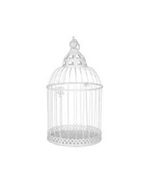 Cage à oiseaux vintage en acier inoxydable blanc antique, petites et grandes tailles, décoration intérieure, design côtier, durable, salon, designs élégants