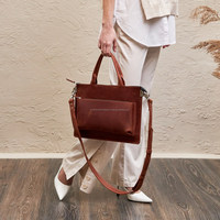 Maletín Bandolera de Cuero Genuino Vintage, Resistente, para Portátil, para Hombre y Mujer, para Oficina, Viajes, Elegante, Bolsa de Mensajero para Computadora
