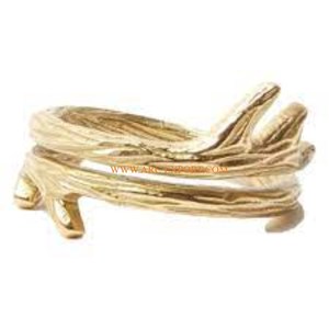 Anneau porte-mouchoirs en aluminium poli doré, forme classique personnalisée, pour la maison, le dessus de table, idéal pour les fêtes, prix bas, best-seller - Product Image 2