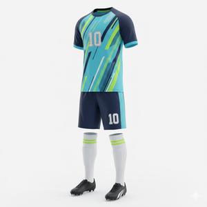 Ensemble de maillots de football personnalisés par sublimation professionnelle, logo personnalisé, vêtements d'équipe, 100% polyester, séchage rapide, col en V, manches courtes, homme adulte - Product Image 5