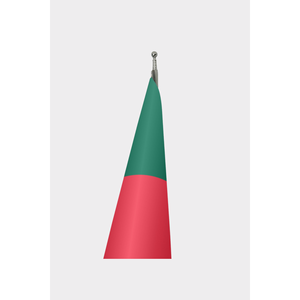 Bandera Oficial de Bangladesh para Interiores, Impresa Digitalmente, de Satén de Poliéster y Seda, con Asta de Aluminio y Fibra de Vidrio, para Exhibición - Product Image 3