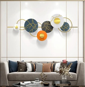 Arte de pared de metal de diseño personalizado para regalos de boda y Diwali, colgante simple moderno OEM/ODM para sala de estar/dormitorio/salón, - Product Image 5