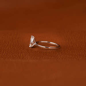 18KT Solid Gold Plated Luxury Pear Cut Lab Grown Diamond Engagement <b>Ring</b> <b>Solitaire</b> Setting Fashion Engagement Surprise Gift <b>Ring</b> - Product Image 3