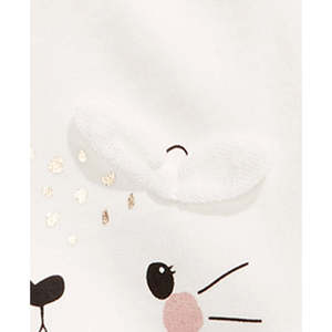 Sudadera de Algodón Blanco con Estampado de Animales para Niñas First Impressions, Tejido de Punto, Talla 6-9 Meses - Product Image 2