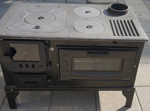 ESTUFA DE LEÑA DE MADERA CON HORNO Y COCINA PARA SALA DE ESTAR Y VILLA, DISEÑO TRADICIONAL - Product Image 3