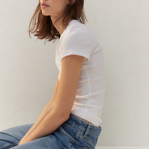 Venta al por mayor de alta calidad 100% algodón personalizado mujeres camiseta de impresión de su marca camiseta hombres gráfico camisetas de las mujeres de gran tamaño - Product Image 2