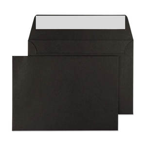 Jet Black Self-Seal Durable Peel & Seal Invitation <b>Envelopes</b> - 4x6 Inches, Creative <b>Color</b>, Cocktail 80lb Paper <b>Envelopes</b> - Product Image 1