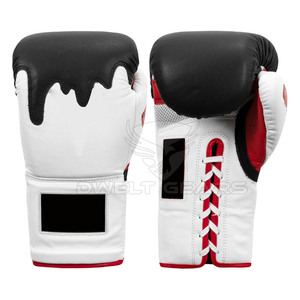 Gants de boxe en cuir PU à lacets pour l'entraînement et le sparring avec logo personnalisé, respirants et écologiques - Product Image 2