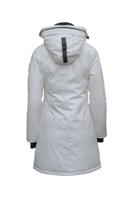 Parka matelassée en tricot Merideth à capuche et veste d'hiver en peluche pour femme gris clair de qualité supérieure - Product Image 5