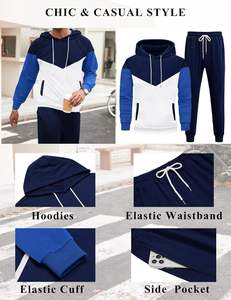 SUDADERO de algodón 100%, conjunto ligero con capucha, cierre de cordón, invierno, ecológico, lavado a la piedra, estampado de diamantes de imitación adornados - Product Image 6