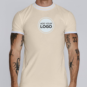 T-shirt unisexe en jersey 100% coton avec logo personnalisé, t-shirts de sport pour hommes, manches courtes, t-shirts de musculation, t-shirts de gym - Product Image 3