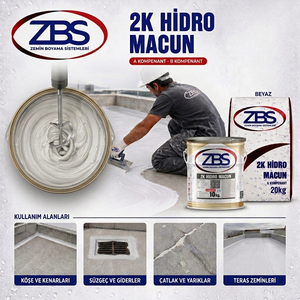 ZBS 2K Hydro Putty Imperméabilisant - Mastic acrylique polyurée hautement élastique pour murs extérieurs, résistance maximale aux UV, 30 kg/tkm - Product Image 5