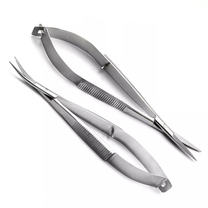 Ciseaux à ressort de haute qualité 4.5 pouces finition Dall bord incurvé Micro ciseaux à ressort en acier inoxydable - Product Image 4