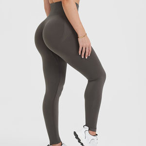 Mallas de Yoga de verano de cintura alta para mujer, pantalones de Fitness de punto de nailon sin costuras para gimnasio con Control de barriga de puntos para entrenamiento - Product Image 3