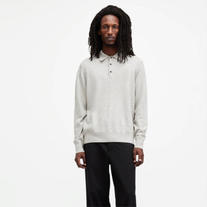 Patrón personalizado para hombre Diseño sólido Manga larga para camisetas de polo Estilo de cuello vuelto que absorbe la humedad a rayas lisas-Sólido - Product Image 1