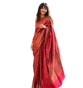 <b>Hot</b> Selling Wedding Festival Wear Bridal Banarasi Soft Silk <b>Saree</b> Indian Supplier Available at Wholesale Price Latest <b>Saree</b> - Product Image 1