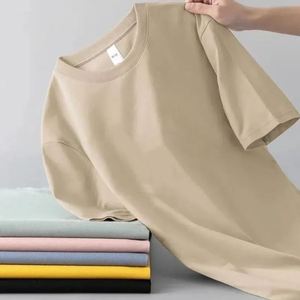 OEM Logo personnalisé Conception de gros été hommes à manches courtes en jersey de coton lâche solide vierge décontracté T-shirts pour hommes - Product Image 6
