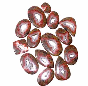 Cabochon d'agate marocaine naturelle en quartz lâche de forme et de taille mixtes pour la fabrication de bijoux de petite taille - Product Image 4