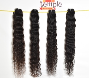 Vente en gros 100% Vierge Bundle Brut Naturel Indien Naturel Couleur Cheveux Femmes Noires Pas Cher machine double trame Extensions de Cheveux Humains - Product Image 5