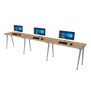 Mesa de Centro Minimalista de 3 Plazas, 360x60cm, Madera de Caucho con Patas de Hierro HBCO061 - Product Image 4