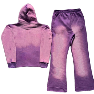 Nuevos conjuntos de Otoño Invierno para hombres, chándal de lavado ácido para hombres, ropa deportiva informal, ropa de marca, chándal, tela de alta calidad 400GSM - Product Image 2