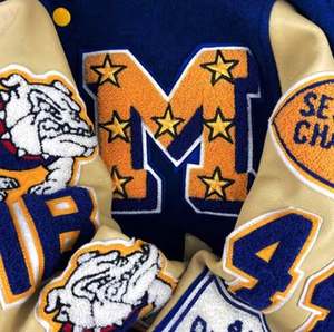 Alta calidad logotipo personalizado bordado Diseño nueva fábrica al por mayor de los hombres Varsity chaqueta de béisbol cierre de cremallera OEM chaquetas de Bombardero - Product Image 2