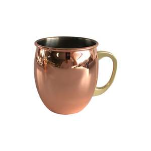 Taza de cobre hecha a mano de alta calidad, moderna marca RMW, regalo de negocios para uso doméstico y hotelero, fabricante indio - Product Image 3
