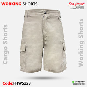 กางเกงขาสั้นผ้าโพลีเอสเตอร์/ ผ้าฝ้ายโพลีเอสเตอร์ทรงสลิมฟิตพร้อมกระเป๋าสำหรับผู้ชายสินค้ามาใหม่ - Product Image 5