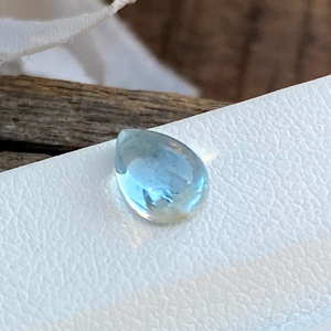 พลอยคาโบชองรูปลูกแพร์พลอยสีฟ้าจากพลอยเทียมพลอยเทียมเทียมทรงหลวมสำหรับทำเครื่องประดับ1.10กะรัต - Product Image 1