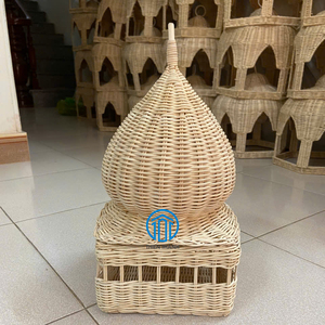 Vietnam Handmade Rattan Mosque Dome Hamper Basket for Ramadan <b>Gift</b> Packaging and <b>Islamic</b> Festival Decoration Wholesale - Product Image 1