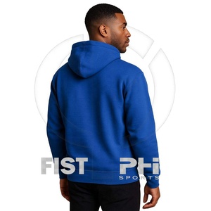 Sweat-shirt à capuche d'hiver bleu roi avec lettres grecques de fraternité, en polaire premium, 100 % coton, broderie chenille blanche - Product Image 4