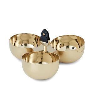 Laiton brillant polonais 4 sections bol serveur ensemble Offre Spéciale Premium bol luxe Royal classique Look fruits service fait à la main bol - Product Image 6