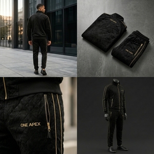Custom Black Acid Wash Vintage Tracksuit Sweat Suit Full <b>Zip</b> <b>Hooded</b> Loose Fit Jacket Jogger Set Cotton Fleece OEM ODM - Product Image 6