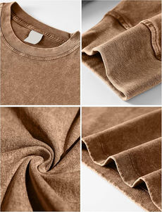 Sudadera Urbana para Hombre, Lavado Ácido, Algodón Grueso, Felpa, Holgada, Hombros Caídos, Informal, Cálida, OEM, Marca Privada - Product Image 5