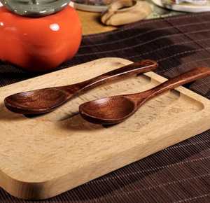 Bằng gỗ thiết lập dao kéo dĩa và thìa gỗ Bạc tái sử dụng Flatware đồ dùng cho bữa ăn tối - Product Image 1