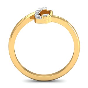 แหวนทอง18K ประดับเพทายสีขาวหรูหราทำด้วยมือทันสมัย - Product Image 2