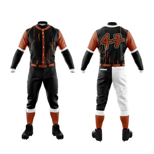 Uniforme de béisbol personalizado para adultos de alta calidad Diseño único Contraste de colores Cómodo Ropa deportiva de talla grande Transpirable Razonable - Product Image 1