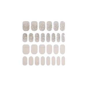 GLOSSYBLOSSOM PRO 2D Real Gel Nails Pegatina de calidad medio endurecida Fiesta Color champán perfecto para arte de salón sin remojo - Product Image 1