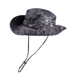 Chapeau seau personnalisé pour hommes Colorblock avec grand large bord en tissu de nylon Casquette de pêche en plein air - Product Image 2