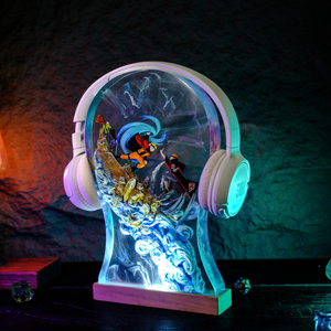 Lampe en résine personnalisée, lampe en résine Anime, veilleuse LED, cadeau fait main, lampe diorama art déco, cadeau personnalisé, lampe époxy Anime - Product Image 5