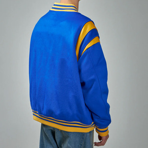 Chaqueta Varsity de Invierno para Hombre, Venta al Por Mayor, Marca Privada, 100% Lana/Cuero, Secado Rápido, Cuello Alto, Cierre con Botones de Cuerno - Product Image 3