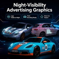 Film vinyle réfléchissant pour voiture, effet holographique, graphisme personnalisé, autocollant publicitaire pour véhicule, adhésif PET